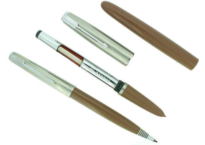 PARKER 51 AEROMETRIC COCOA FOUNTAIN PEN & PENCIL SET BOXED EXCELLENT OFFERED BY ANTIQUE DIGGER