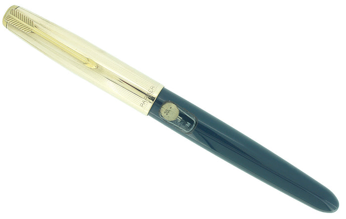 PARKER 51 AEROMETRIC TEAL BLUE FOUNTAIN PEN STICKERED NEVER INKED MINT CONDITION OFFERED BY ANTIQUE DIGGER