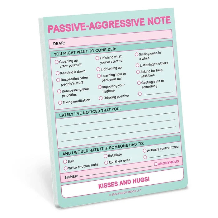 Passive-Aggresive Pastel Nifty Notes