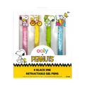 Peanuts Black Ink Retractable Gel Pen Set