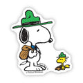 Peanuts Camping Snoopy and Woodstock Sticker