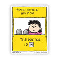 Peanuts Doctor Is In Sticker
