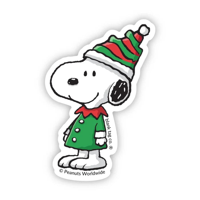 Peanuts Elf Snoopy Sticker