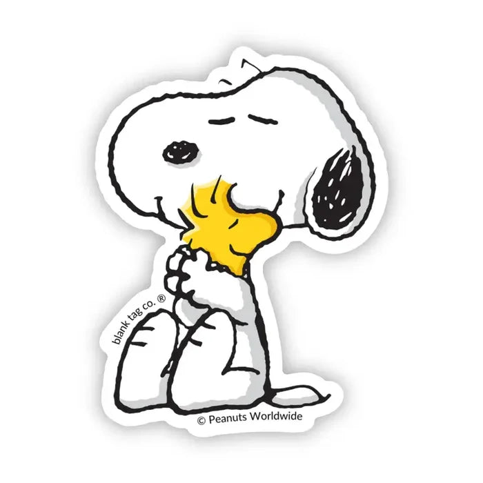 Peanuts Snoopy Hugging Woodstock Sticker
