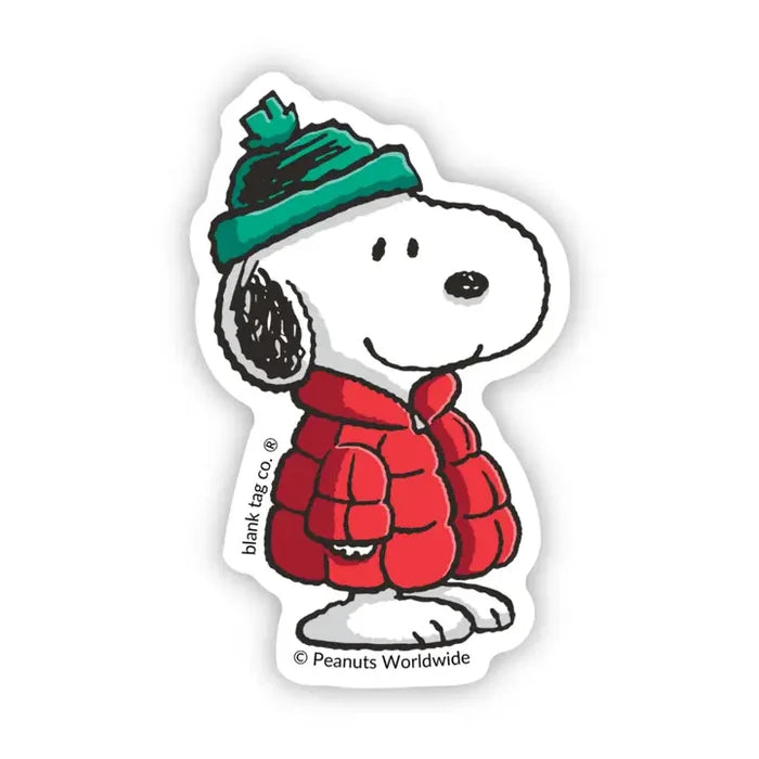 Peanuts Snoopy Puffy Jacket Sticker