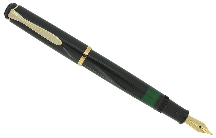 PELIKAN M200 BLACK FOUNTAIN PEN MED NIB NEW OLD STOCK STICKERED NEVER INKED OFFERED BY ANTIQUE DIGGER