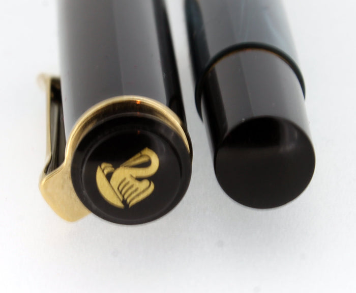 PELIKAN M200 BLUE MARBLED FOUNTAIN PEN SERVICED & READY TO WRITE OFFERED BY ANTIQUE DIGGER