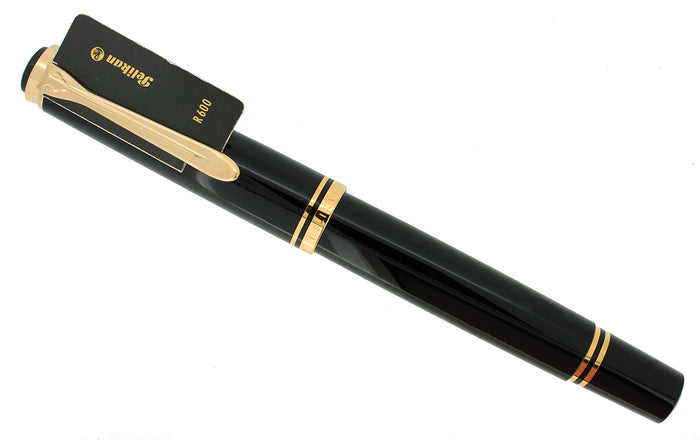 PELIKAN R600 SOVEREIGN  BLACK ROLLERBALL PEN GOLD TRIM NEW IN BOX NEW OLD STOCK OFFERED BY ANTIQUE DIGGER