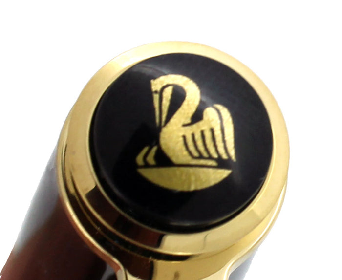 PELIKAN R600 SOVEREIGN RED & BLACK ROLLERBALL PEN GOLD TRIM NEW IN BOX NEW OLD STOCK OFFERED BY ANTIQUE DIGGER