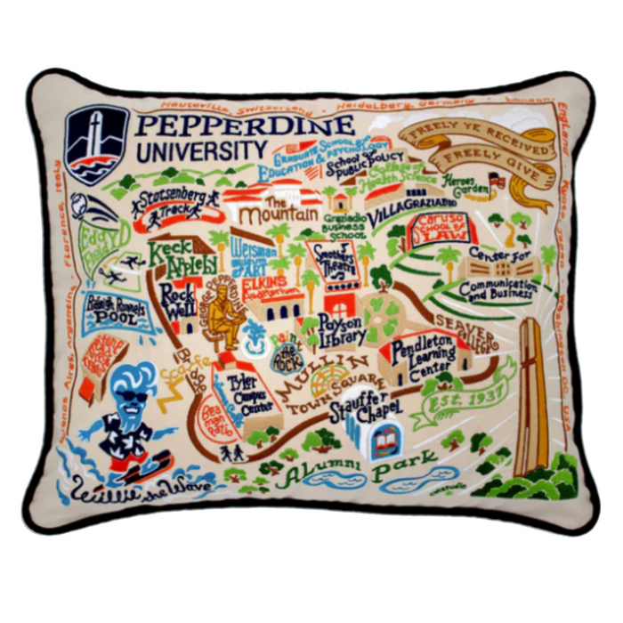 Pepperdine University Collegiate Embroidered Pillow