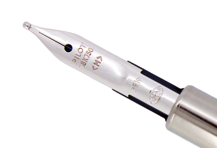 18K GOLD MEDIUM RHODIUM PLATED VANISHING POINT FOUNTAIN PEN NIB OFFERED BY ANTIQUE DIGGER