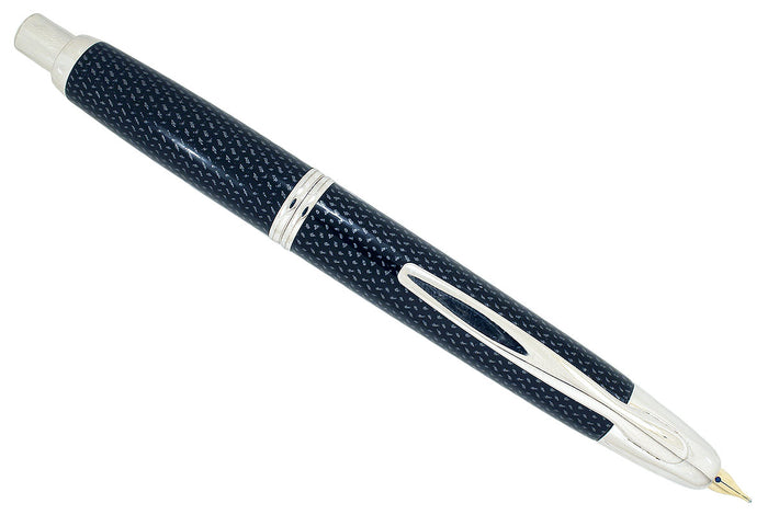 PILOT NAMIKI CARBONESQUE VANISHING POINT FOUNTAIN PEN WITH TWO NIBS MEDIUM / BROAD WITH PAPERS AND BOX OFFERED BY ANTIQUE DIGGER