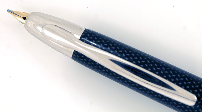 PILOT NAMIKI CARBONESQUE VANISHING POINT FOUNTAIN PEN WITH TWO NIBS MEDIUM / BROAD WITH PAPERS AND BOX OFFERED BY ANTIQUE DIGGER