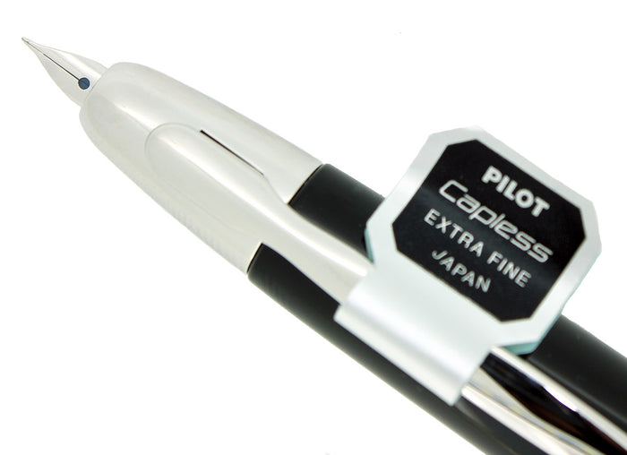 PILOT NAMIKI VANISHING POINT BLACK WITH RHODIUM ACCENTS 18K NIB FOUNTAIN PEN