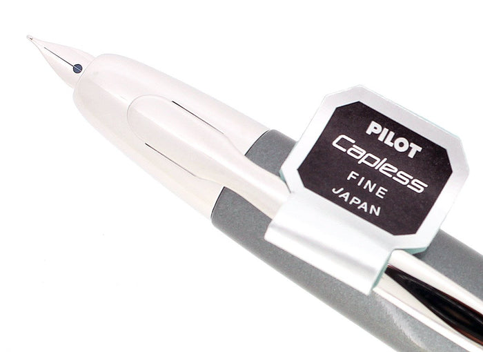 NEW PILOT NAMIKI VANISHING POINT GUN METAL GRAY RHODIUM TRIM 18K NIB FOUNTAIN PEN OFFERED BY ANTIQUE DIGGER