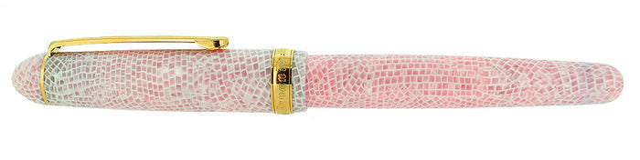 PLATINUM #3776 CELLULOID SAKURA CHERRY BLOSSOM FOUNTAIN PEN 14K F NIB MINT OFFERED BY ANTIQUE DIGGER