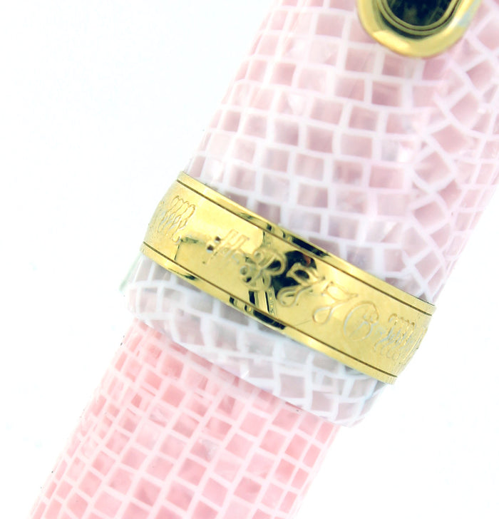PLATINUM #3776 CELLULOID SAKURA CHERRY BLOSSOM FOUNTAIN PEN 14K F NIB MINT OFFERED BY ANTIQUE DIGGER