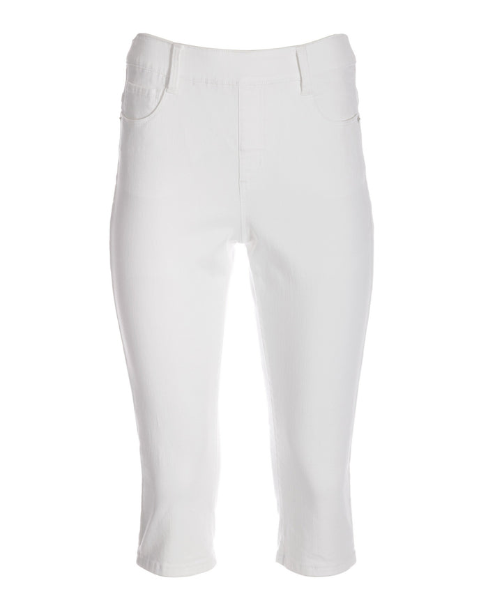 Pull-On Pedal Pusher White