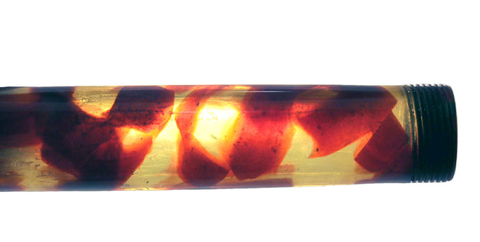 RESTORED 1935 PARKER BURGUNDY MOTTLED DOUBLE JEWEL VACUMATIC JR FOUNTAIN PEN OFFERED BY ANTIQUE DIGGER