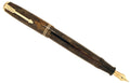 RESTORED 1938 PARKER GOLD BROWN DOUBLE JEWEL VACUMATIC SHADOW WAVE FOUNTAIN PEN  OFFERED BY ANTIQUE DIGGER