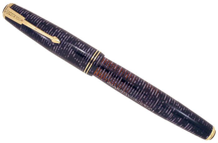 RESTORED 1940 PARKER AZURE PEARL DOUBLE JEWEL VACUMATIC FOUNTAIN PEN MAJOR SIZE OFFERED BY ANTIQUE DIGGER