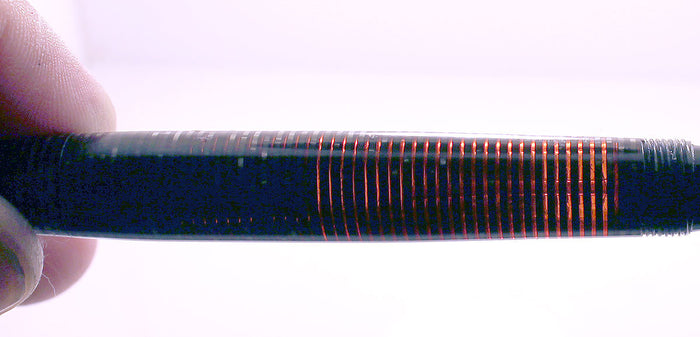RESTORED 1940 PARKER VACUMATIC DOUBLE JEWEL FOUNTAIN PEN IN SILVER PEARL CELLULOID OFFERED BY ANTIQUE DIGGER