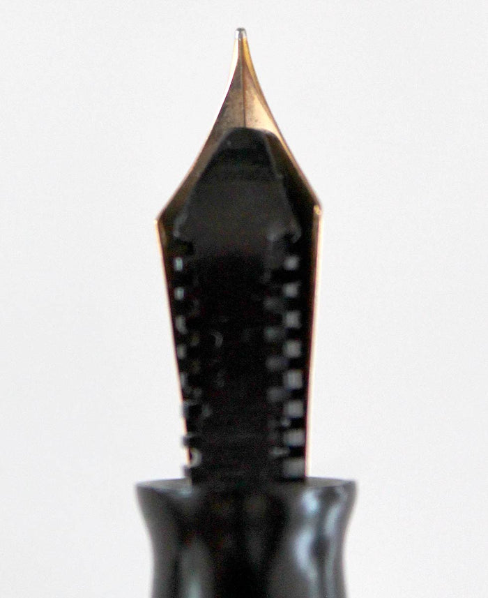 RESTORED 1940 PARKER VACUMATIC GOLDEN PEARL CELLULOID FOUNTAIN PEN DOUBLE JEWEL