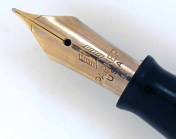 RESTORED 1941 PARKER AZURE PEARL DOUBLE JEWEL VACUMATIC FOUNTAIN PEN SET IN ORIGINAL BOX OFFERED BY ANTIQUE DIGGER