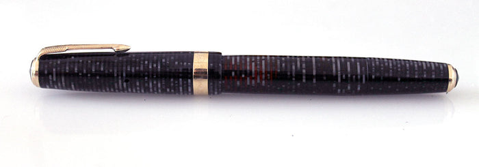 RESTORED 1941 PARKER AZURE PEARL VACUMATIC DEBUTANTE DOUBLE JEWEL FOUNTAIN PEN