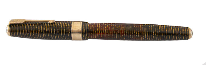 RESTORED 1941 PARKER DOUBLE JEWEL VACUMATIC MAJOR FOUNTAIN PEN WITH JEWELERS CAP BAND
