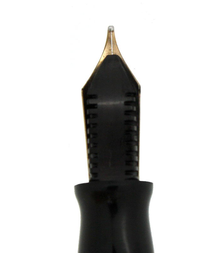 RESTORED 1945 PARKER DUOFOLD SENIOR FOUNTAIN PEN IN BLUE GRAY CELLULOID WITH V NIB OFFERED BY ANTIQUE DIGGER