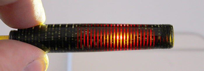 RESTORED 1946 PARKER EMERALD PEARL VACUMATIC MAJOR FOUNTAIN PEN WITH F to BB SEMI-FLEXIBLE NIB