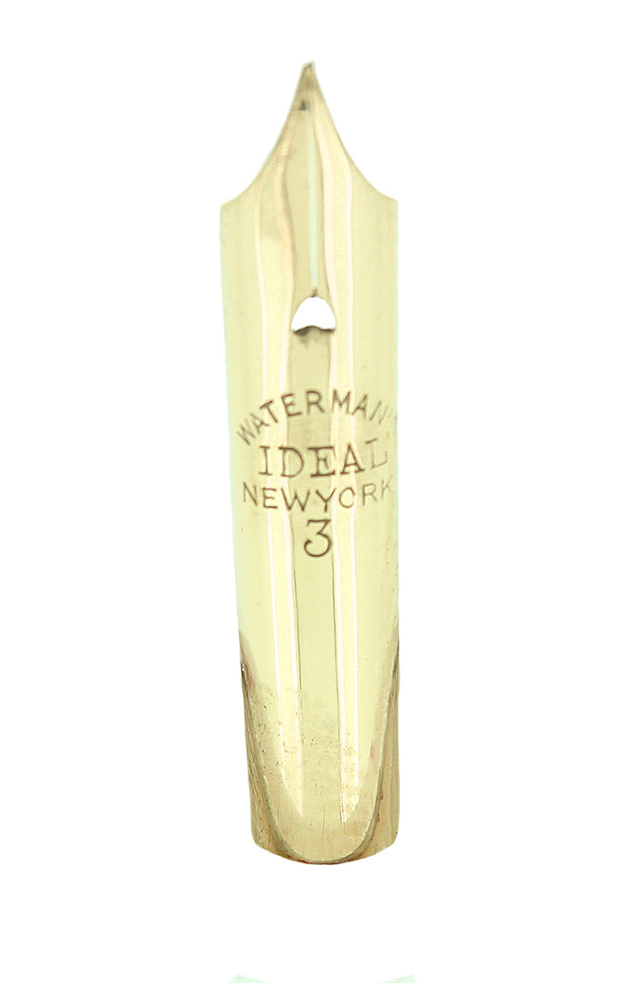 SCARCE CIRCA 1915 14K GOLD WATERMAN IDEAL NEW YORK #3 NIB .47MM POINT OFFERED BY ANTIQUE DIGGER