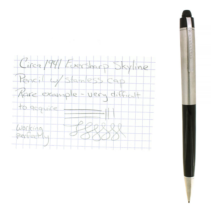 SCARCE CIRCA 1941 EVERSHARP SKYLINE STAINLESS REPEATER PENCIL OFFERED BY ANTIQUE DIGGER