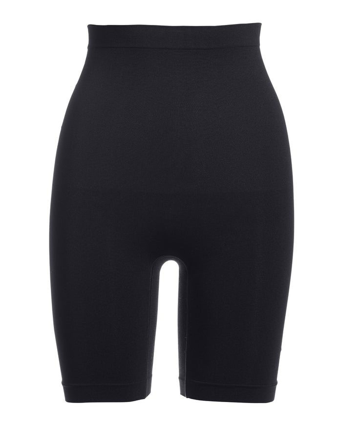 Seamless High Waist Thigh Shaper Black