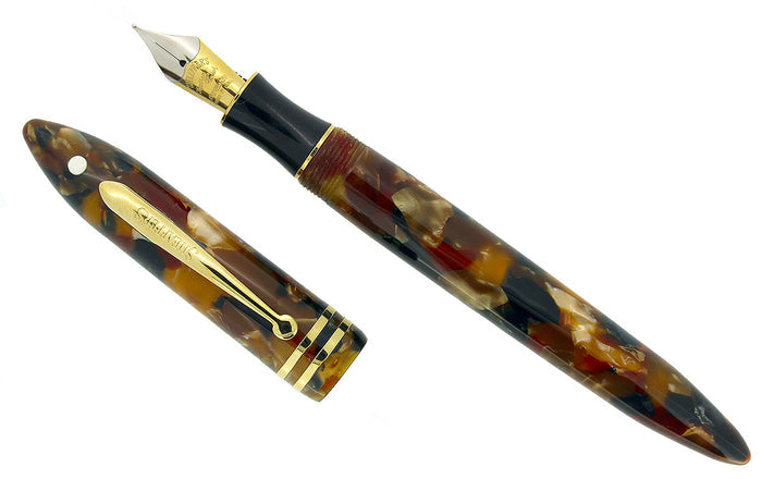 SHEAFFER BALANCE AMBER GLOW FOUNTAIN PEN NEW OLD STOCK MINT IN BOX NEVER INKED OFFERED BY ANTIQUE DIGGER