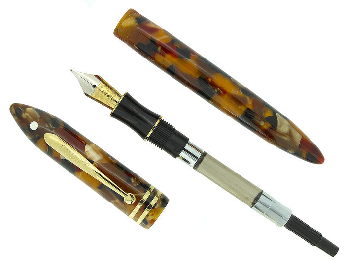 SHEAFFER BALANCE AMBER GLOW FOUNTAIN PEN NEW OLD STOCK MINT IN BOX NEVER INKED OFFERED BY ANTIQUE DIGGER