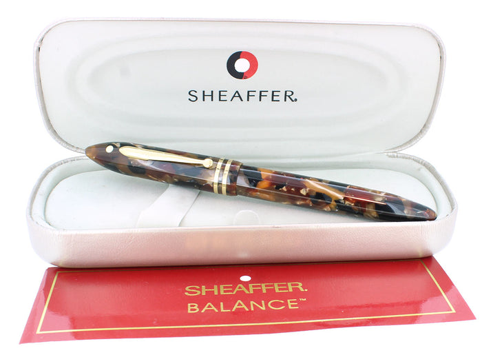 SHEAFFER BALANCE II AMBER GLOW FOUNTAIN PEN NOS MINT IN BOX NEVER INKED OFFERED BY ANTIQUE DIGGER