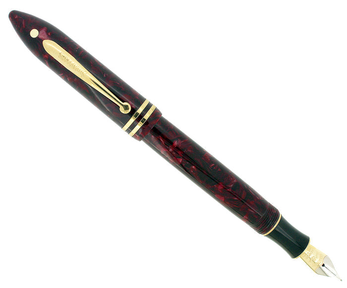 SHEAFFER BALANCE II CRIMSON GLOW FOUNTAIN PEN 18K MED NIB NOS MINT IN BOX OFFERED BY ANTIQUE DIGGER
