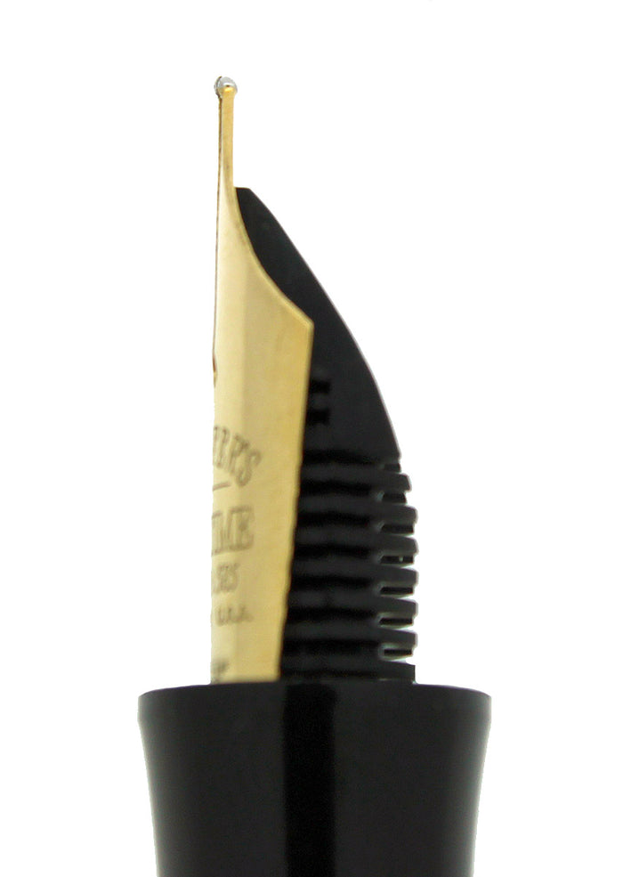 SHEAFFER BALANCE II WHITE DOT JET BLACK NOS MEDIUM 14K NIB FOUNTAIN PEN MINT OFFERED BY ANTIQUE DIGGER