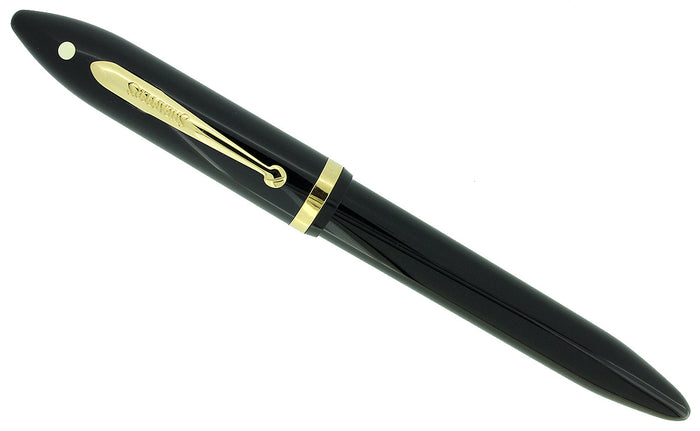 SHEAFFER BALANCE II WHITE DOT JET BLACK NOS MEDIUM 14K NIB FOUNTAIN PEN MINT OFFERED BY ANTIQUE DIGGER