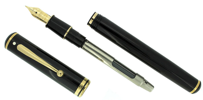 SHEAFFER CONNAISSEUR JET BLACK 18K MEDIUM NIB FOUNTAIN PEN MINT
