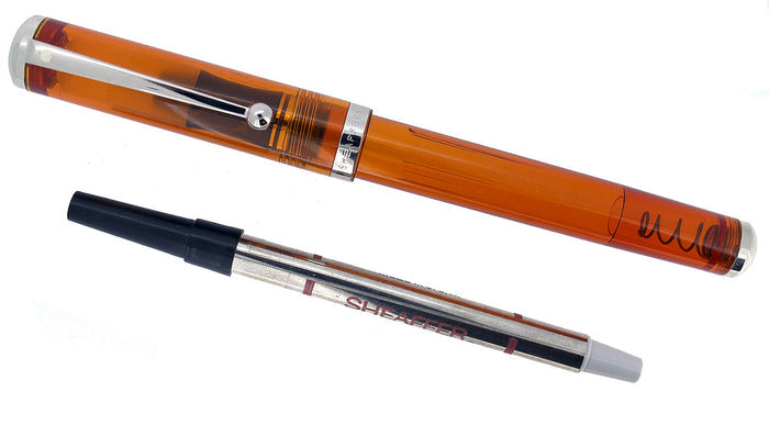 SHEAFFER CONNAISSEUR ORANGE TRANSLUCENT ROLLERBALL PEN NEW IN BOX NEVER INKED OFFERED BY ANTIQUE DIGGER