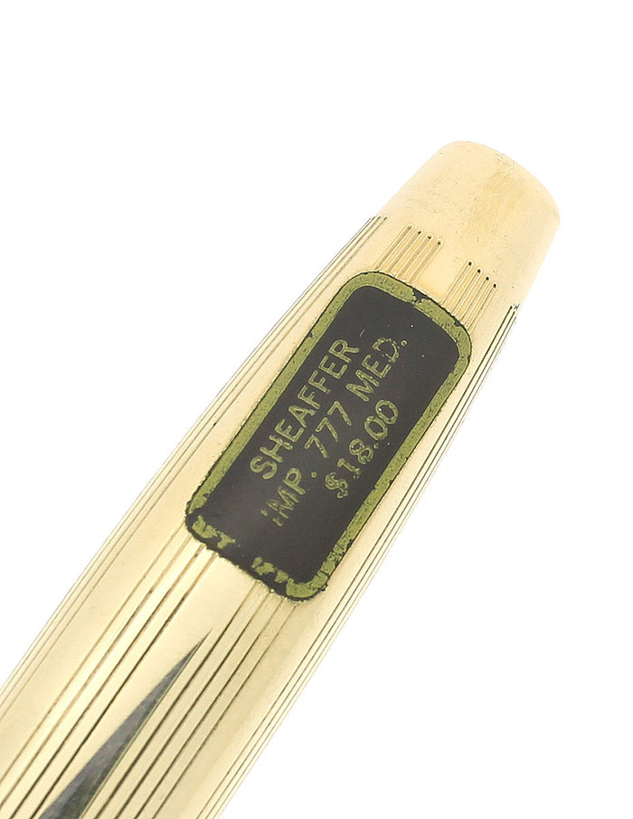 SHEAFFER IMPERIAL MODEL 777 12K GOLD FILLED OVERLAY FOUNTAIN PEN STICKERED OFFERED BY ANTIQUE DIGGER