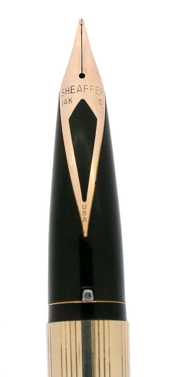 SHEAFFER IMPERIAL MODEL 777 12K GOLD FILLED OVERLAY FOUNTAIN PEN STICKERED OFFERED BY ANTIQUE DIGGER