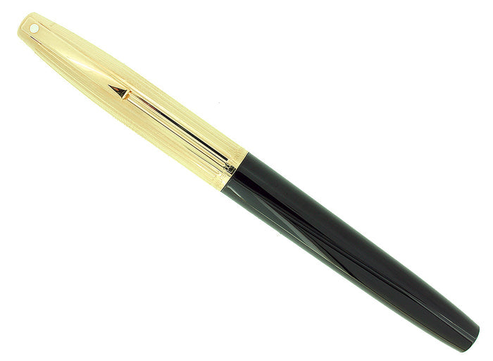SHEAFFER IMPERIAL MODEL 790 GOLD FLUTED CAP FOUNTAIN PEN BROAD NIB NEVER INKED OFFERED BY ANTIQUE DIGGER