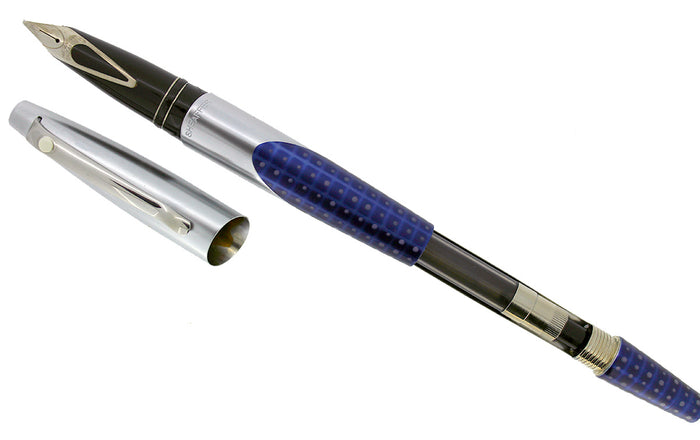SHEAFFER INTRIGUE BLUE WHALE SHARK FOUNTAIN PEN NEW IN BOX MINT OBLIQUE STUB NIB OFFERED BY ANTIQUE DIGGER