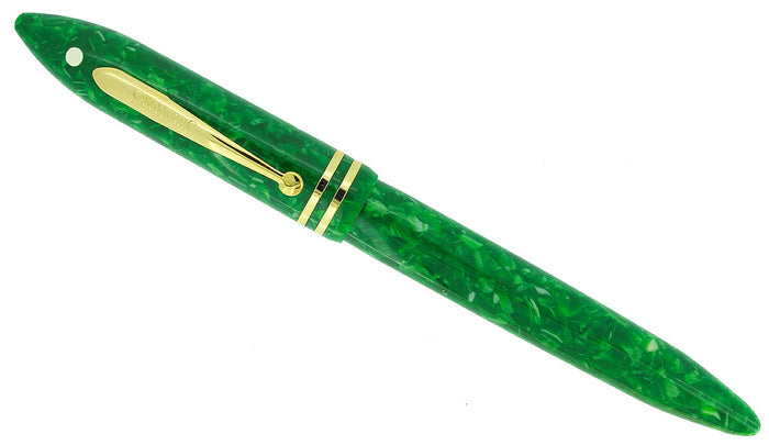 SHEAFFER JADE BALANCE FOUNTAIN PEN NEW OLD STOCK MINT IN BOX 18K STUB FLEX NIB OFFERED BY ANTIQUE DIGGER