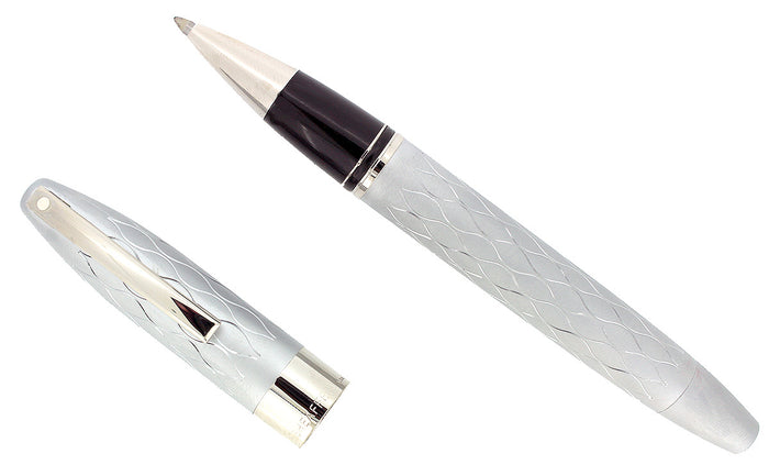 SHEAFFER LEGACY 2 EMPEROR'S SILVER SWEEPING HOURGLASS ROLLERBALL PEN NEW IN BOX OFFERED BY ANTIQUE DIGGER
