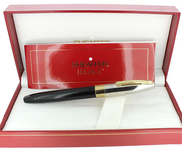SHEAFFER LEGACY FOUNTAIN PEN PALLADIUM CAP 18K FINE NIB MINT IN BOX, NEVER INKED OFFERED BY ANTIQUE DIGGER